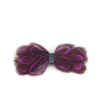 broche noeud plume faisan hot pink