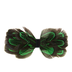 broche noeud plume faisan commun vert jungle