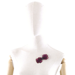 broche noeud plume faisan rose hot pink