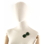 broche noeud plume faisan vert jungle