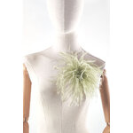 ponpon plume autruche vert celadon