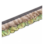 galon plume paon vert naturel
