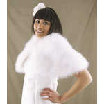 cape plume mariage blanc