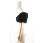 cache epaule plume de qualite jolie noir