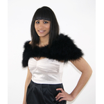 cache epaule plume de qualite noir
