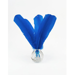 plume palette de dinde rigide bleu royal de qualite
