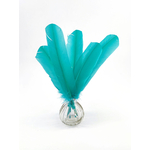 plume palette de dinde rigide vert emeraude