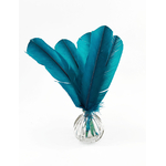 plume palette de dinde rigide bleu petrole