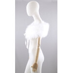cache epaule plume dinde ecru mariage