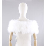 cache epaule plume ivoire mariage