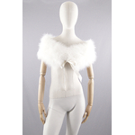 cache epaule plume ecru mariage