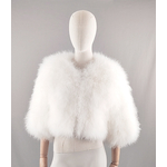veste plume mariée ivoire