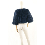 bolero plume bleu foncé femme