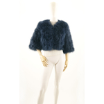 bolero plume bleu marine