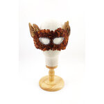 masque plume faisan naturelle marron
