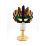 masque plume oie faisan jaune violet