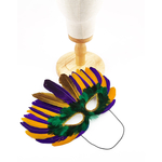 masque plume oie faisan violet jaune