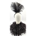 ensemble plume cerre tete boa noir