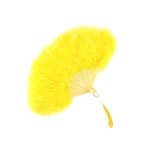 eventail plume dinde marabout jaune