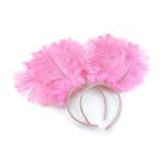 serre tete plume autruche hot pink rose