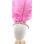 serre tete plume autruche rose hot pink