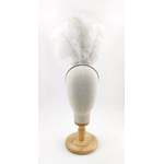 serre tete plume autruche blanc de qualite