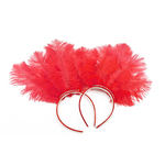 serre tete plume autruche rouge accessoire