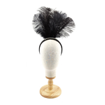 serre tete plume autruche noir de qualite