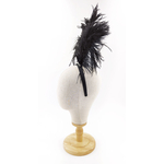 serre tete plume autruche beau noir