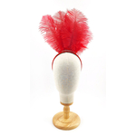 serre tete plume autruche jolie rouge