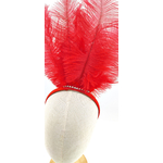serre tete plume autruche rouge de qualite