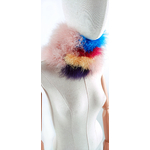 echarpe plume dinde jolie rose poudre