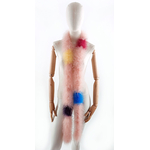 echarpe plume dinde rose poudre
