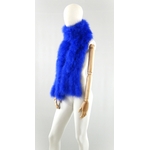 grande echarpe plume saphir bleu