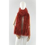 grande echarpe plume rouille de qualite