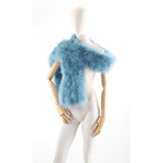 grande echarpe plume jolie bleu polaire