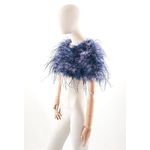 bolero plume autruche parme violet