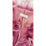 bolero en plume bicolore rose femme