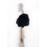bolero court plume noir de qualite femme