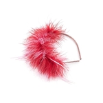 serre tete plume autruche bubble gum