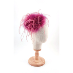 serre tete plume dinde autruche 2 couleur jolie rose