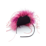 serre tete plume dinde autruche 2 couleur rose