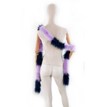 boa plume dinde tour de cou 2 couleur violet