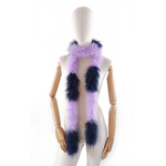 boa plume tour de cou violet amethyste