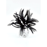 piquet noir plume strass