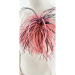 broche plume autruche rose violet