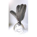plume naturelle de pintade à motifs gris pale pour décoration