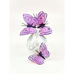 jolis papillons en plume rose