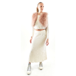 gilet plume femme rose poudré de qualité