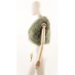 gilet plume pour femme élégant kaki